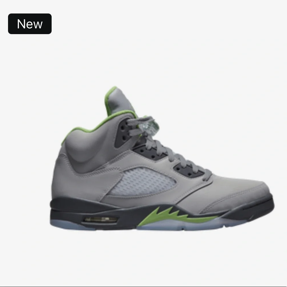 AUTHENTIC RARE  MENS JORDAN RETRO SILVER GREEN GREY SNEAKERS *NIB* SIZE 9.5